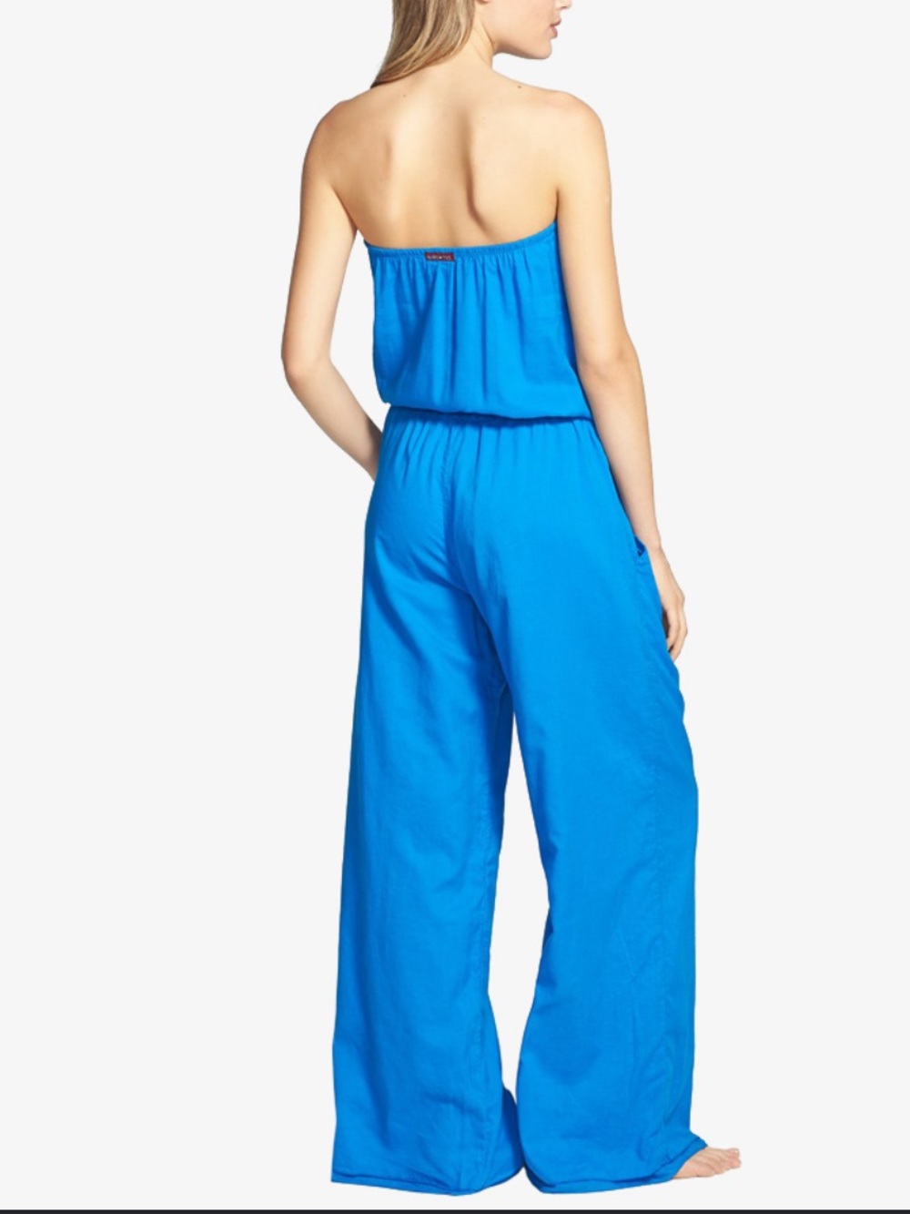 NWT Hard Tail Strapless Shelf Bra Jumpsuit in Vibrant Blue. SZ S